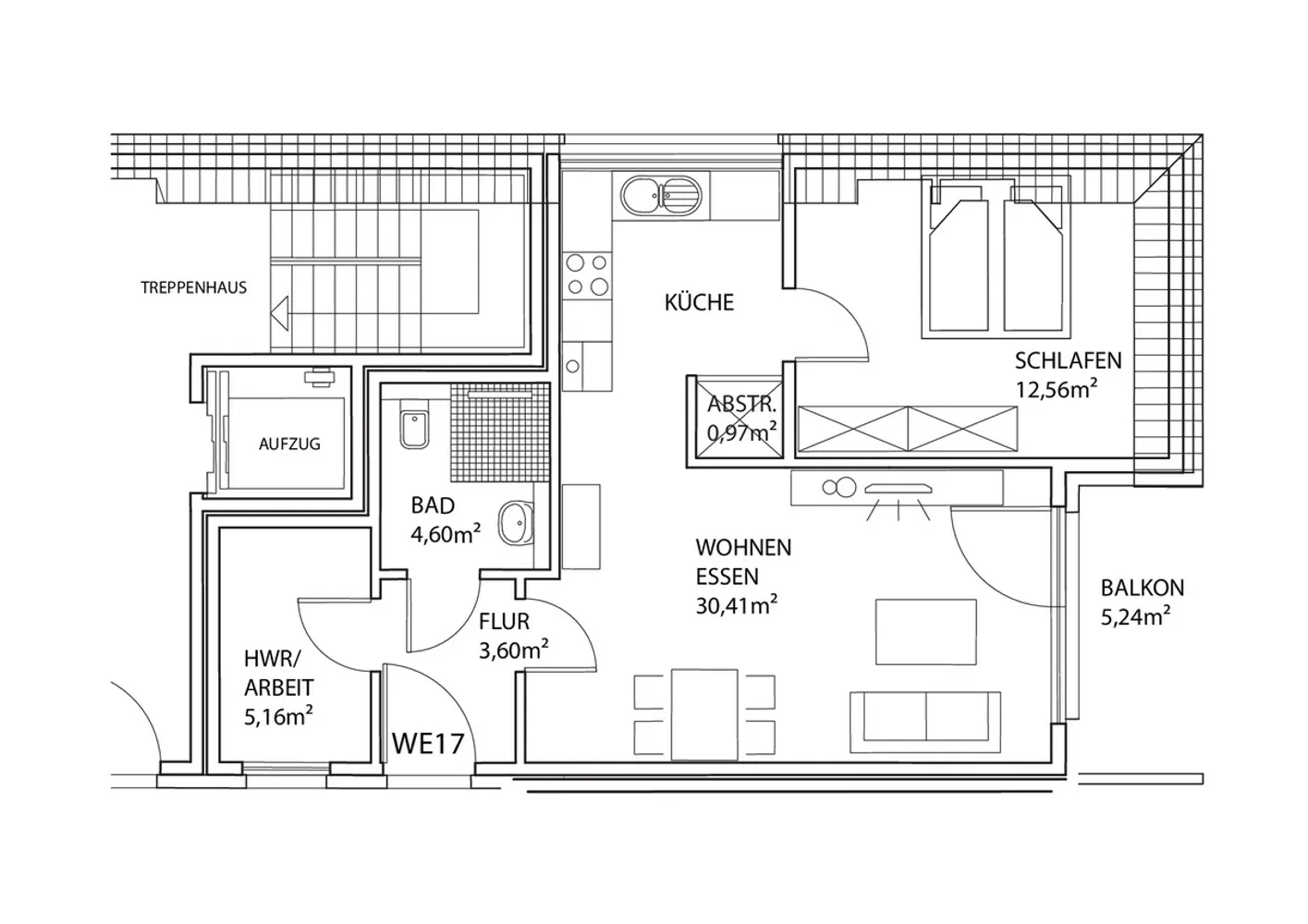 3 Zimmer Wohnung mit 60 m² in Moers – Bild 4