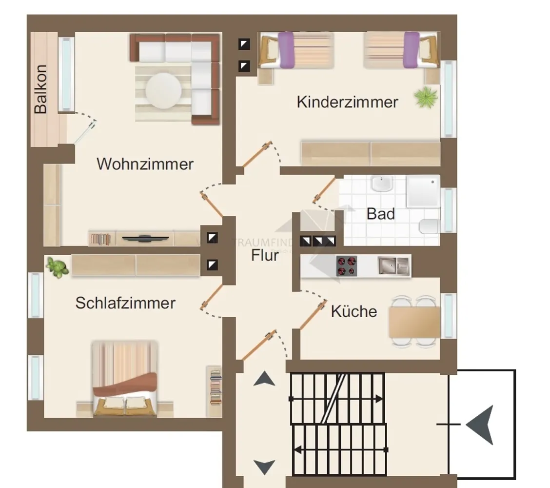 3 room apartment with 68 m² in Chemnitz – Photo 2