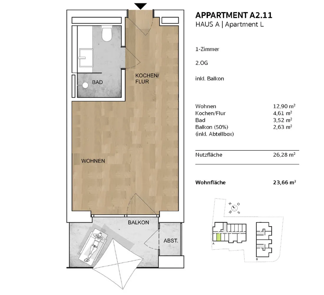 2 room apartment with 24 m² in Aalen – Photo 9