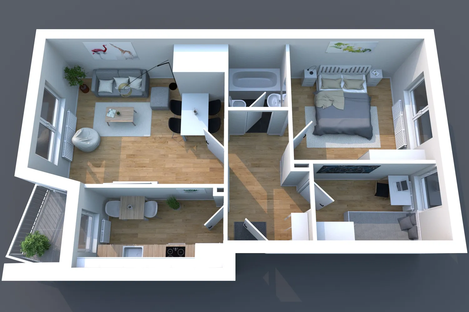 3 Zimmer Wohnung mit 64 m² in Hamburg – Bild 1