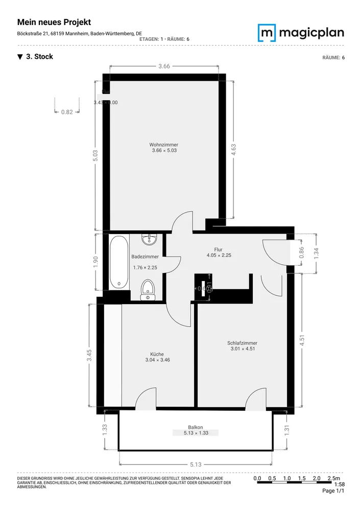 3 Zimmer Wohnung mit 63 m² in Mannheim – Bild 6