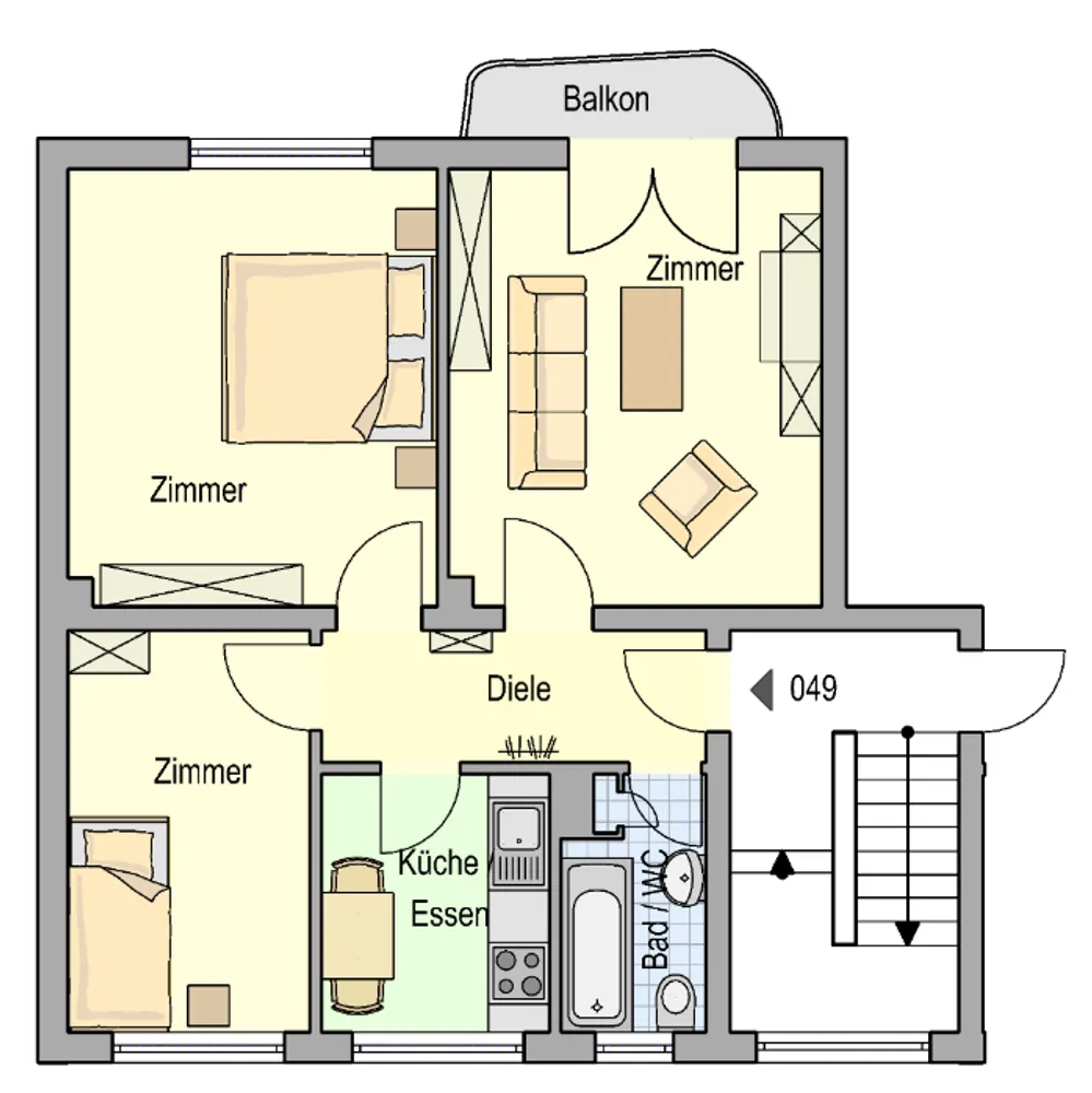 3 Zimmer Wohnung mit 61 m² in Herne – Bild 6