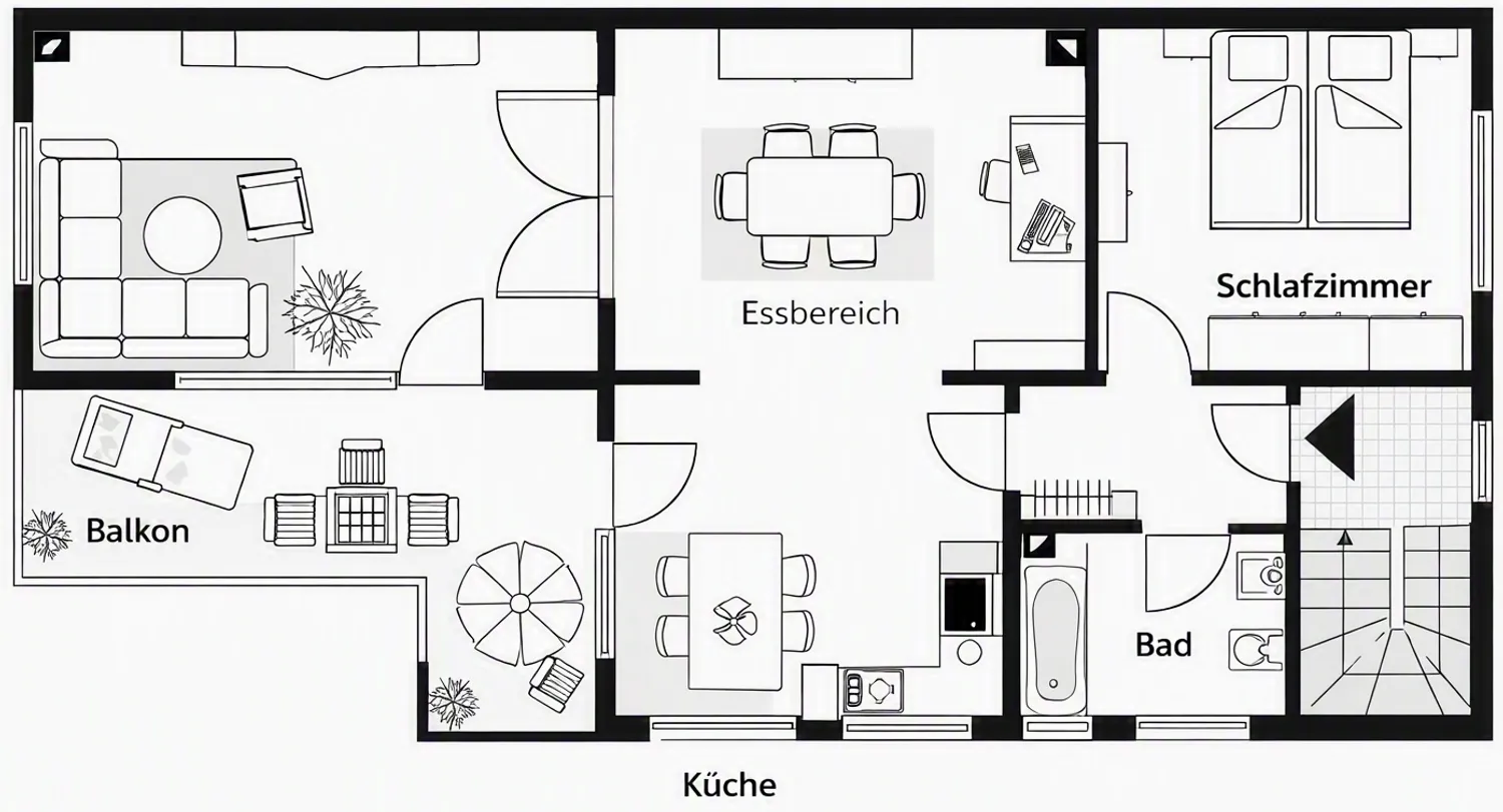 3 Zimmer Wohnung mit 82 m² in Ludwigshafen am Rhein – Bild 2