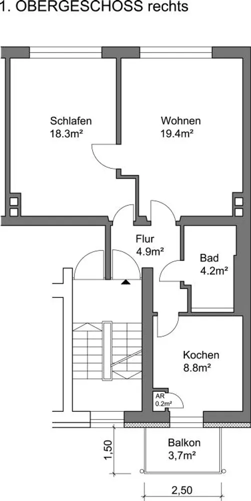 2 Zimmer Wohnung mit 59 m² in Nürnberg – Bild 3