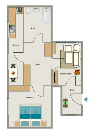 3 Zimmer Wohnung mit 49 m² in Lünen – Bild 4