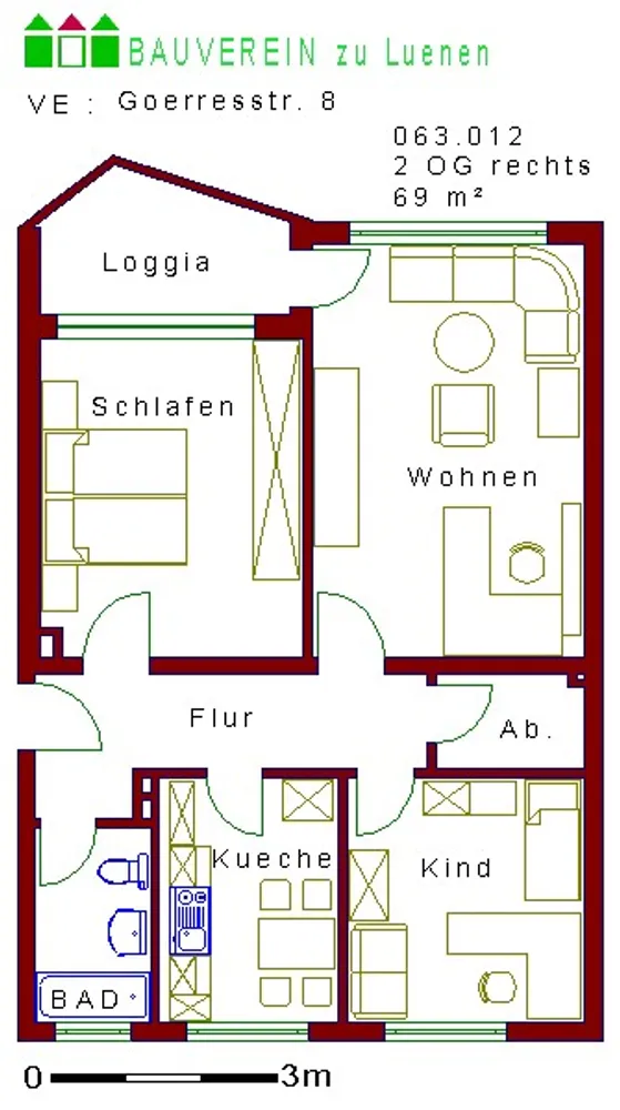 4 Zimmer Wohnung mit 69 m² in Lünen – Bild 1