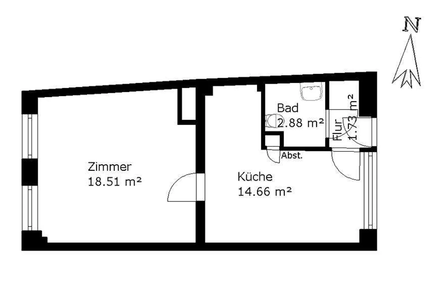 1 Zimmer Wohnung mit 36 m² in Hamburg – Bild 5