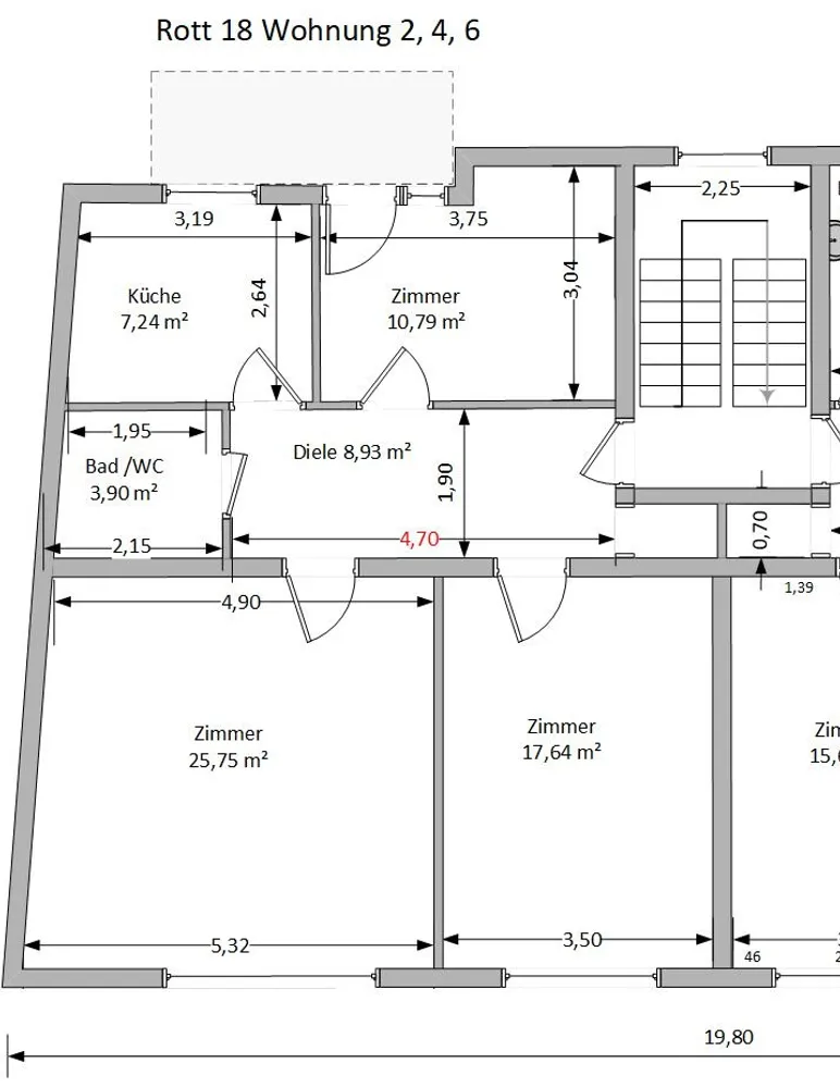 3 Zimmer Wohnung mit 79 m² in Wuppertal – Bild 4