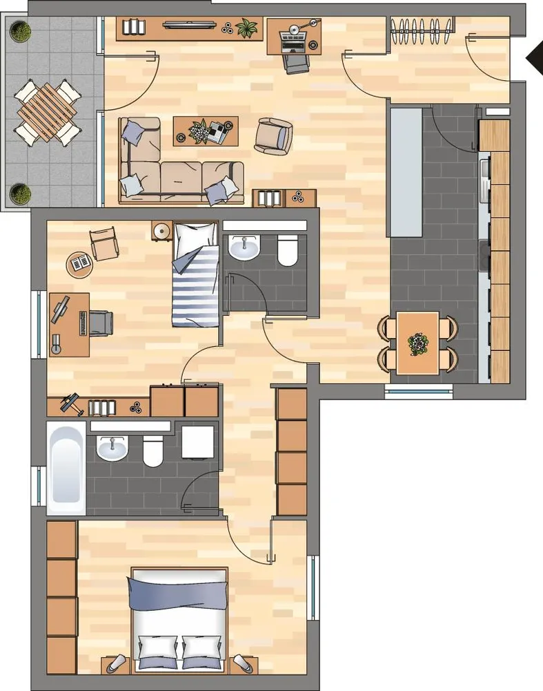 3 Zimmer Wohnung mit 77 m² in Wuppertal – Bild 2