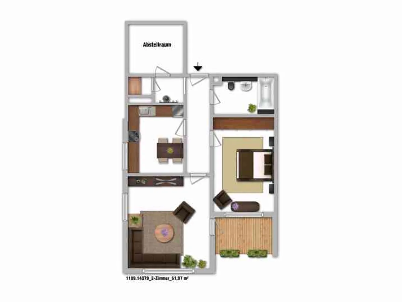 3 Zimmer Wohnung mit 62 m² in Kiel – Bild 2