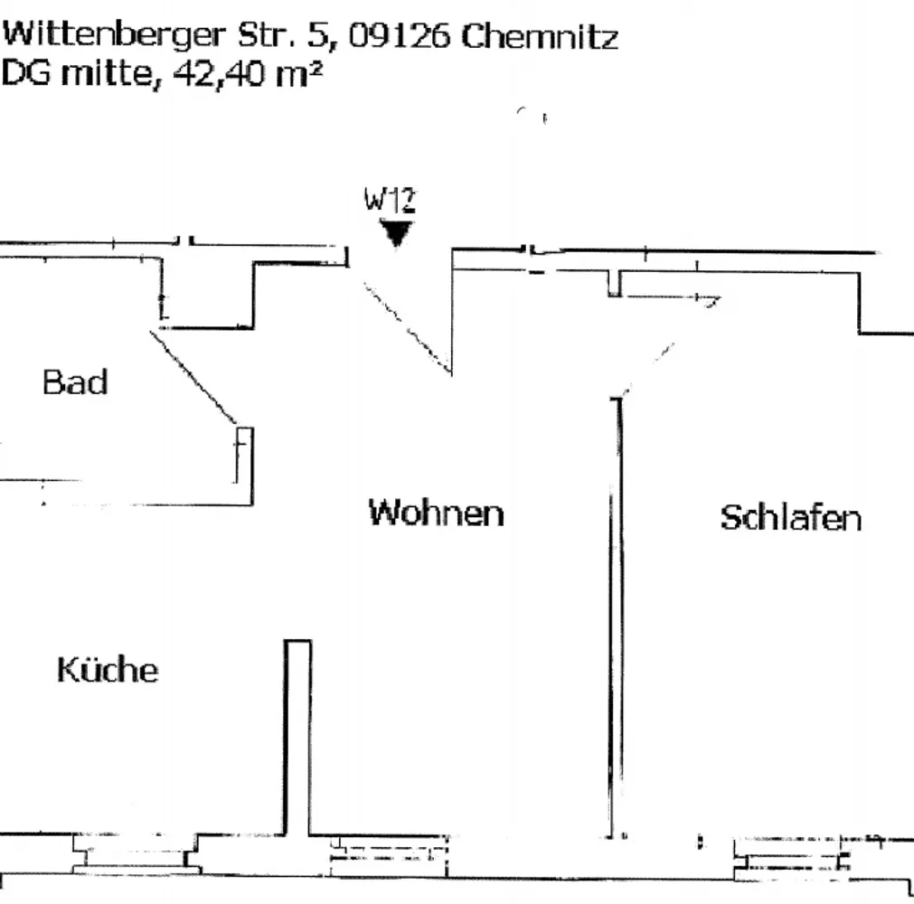 2 Zimmer Wohnung mit 42 m² in Chemnitz – Bild 3