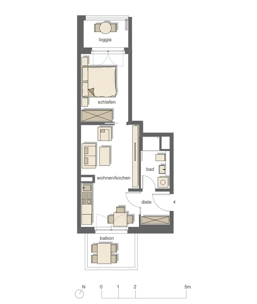 2 room apartment with 44 m² in Frankfurt am Main – Photo 7