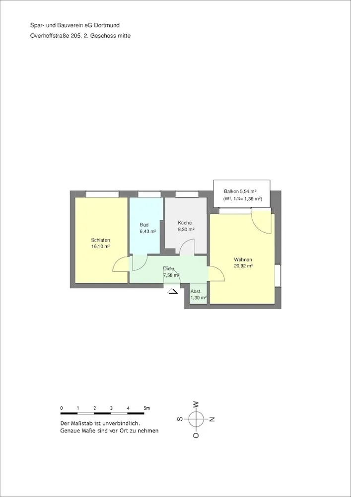 2 Zimmer Wohnung mit 60 m² in Dortmund – Bild 3