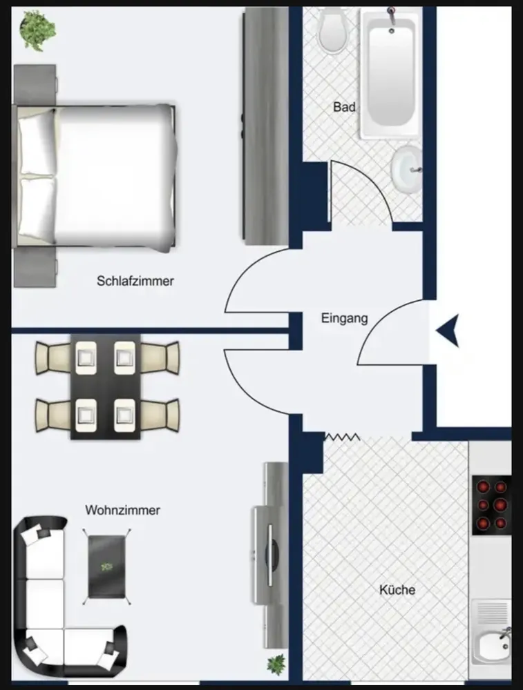 3 Zimmer Wohnung mit 49 m² in Duisburg – Bild 1