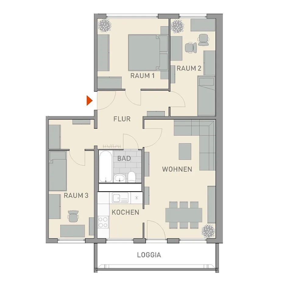 4 Zimmer Wohnung mit 77 m² in Dresden – Bild 2