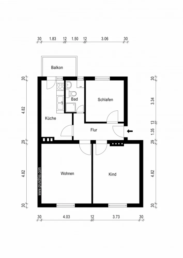 3 Zimmer Wohnung mit 69 m² in Magdeburg – Bild 3