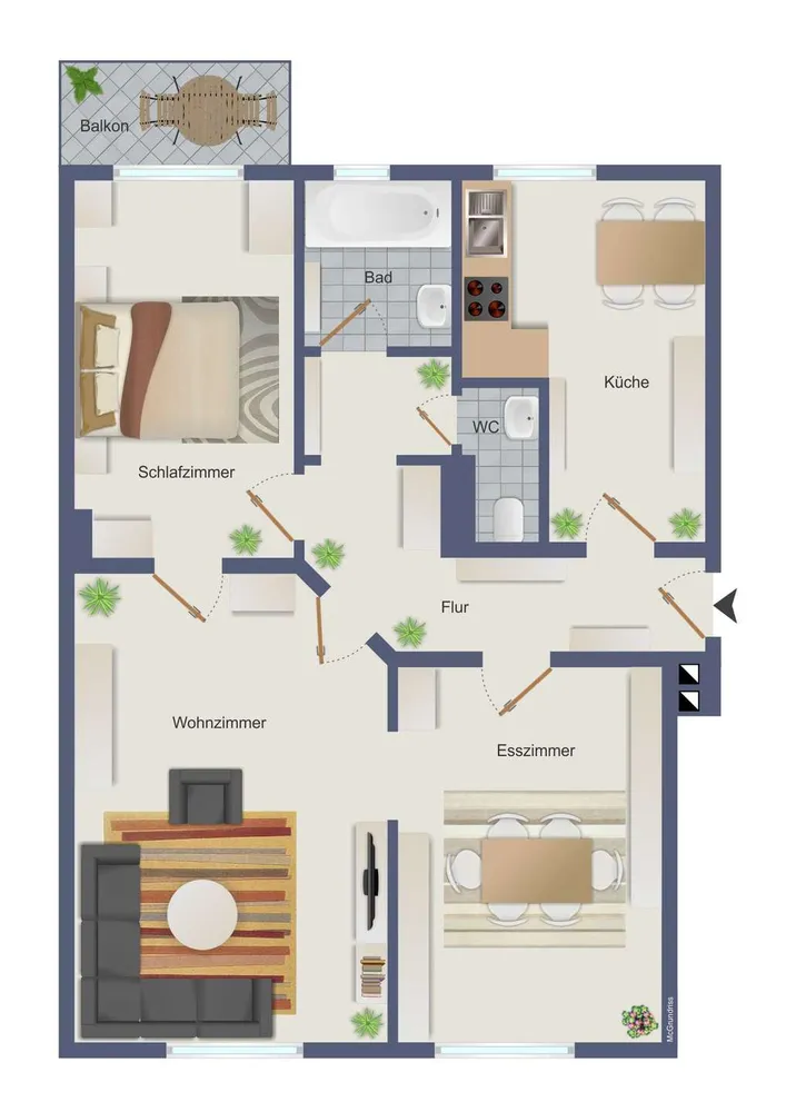 3 Zimmer Wohnung mit 82 m² in Hannover – Bild 4