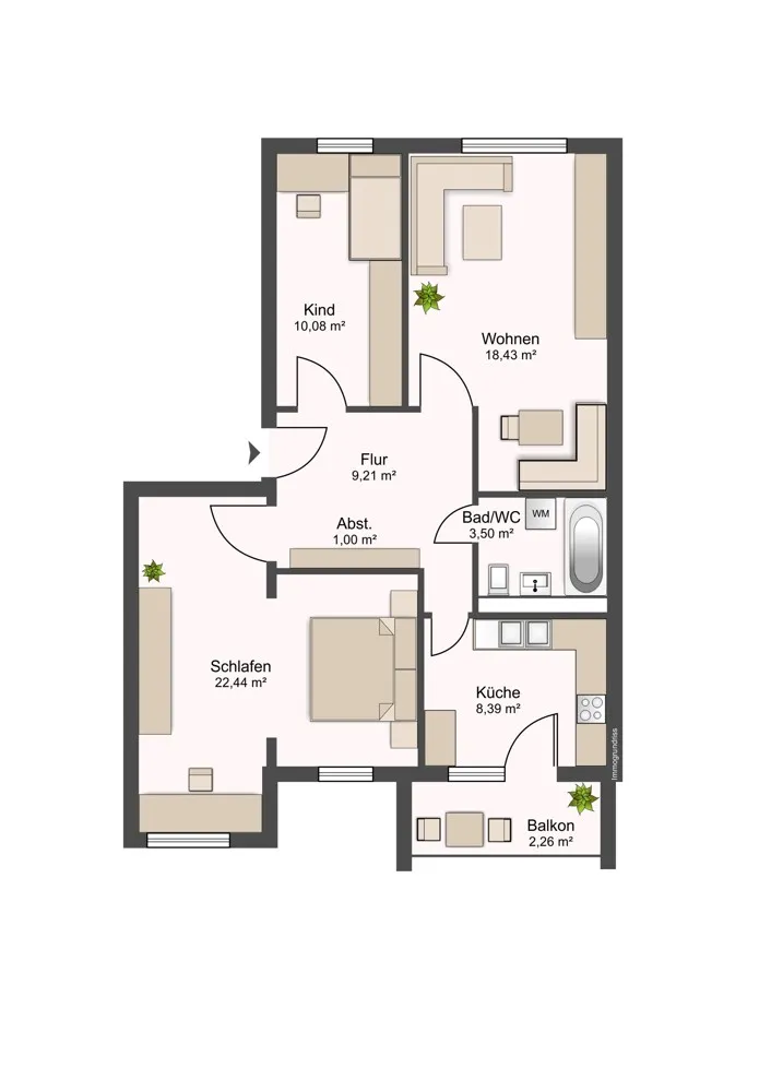 4 Zimmer Wohnung mit 75 m² in Leipzig – Bild 8