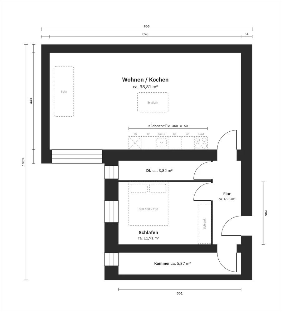 2 Zimmer Wohnung mit 65 m² in Berlin – Bild 2