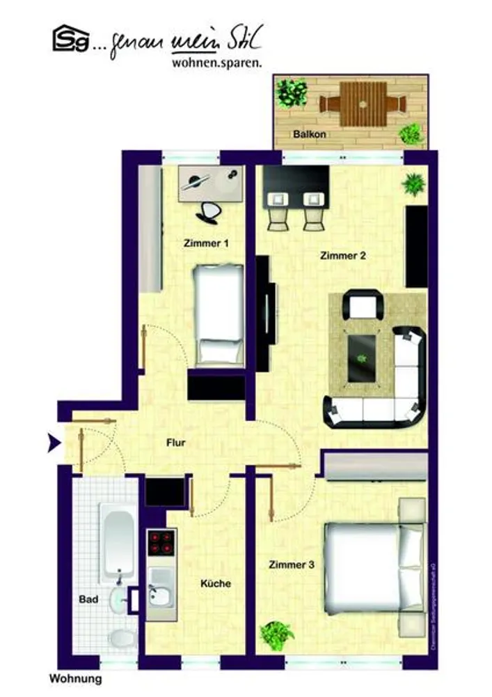 3 Zimmer Wohnung mit 58 m² in Chemnitz – Bild 8