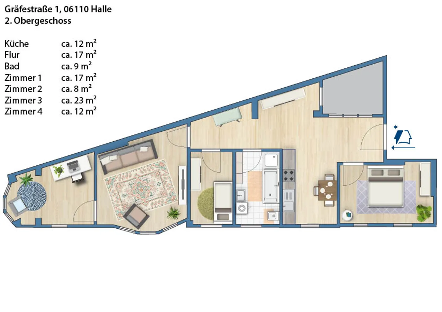 4 Zimmer Wohnung mit 101 m² in Halle (Saale) – Bild 6