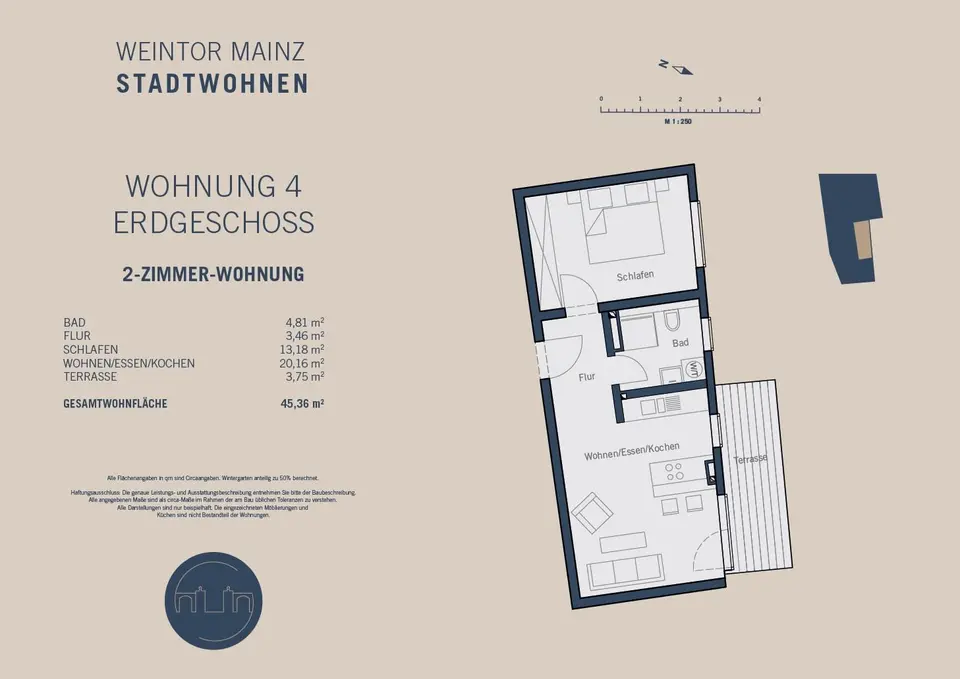 2 Zimmer Wohnung mit 45 m² in Mainz – Bild 5