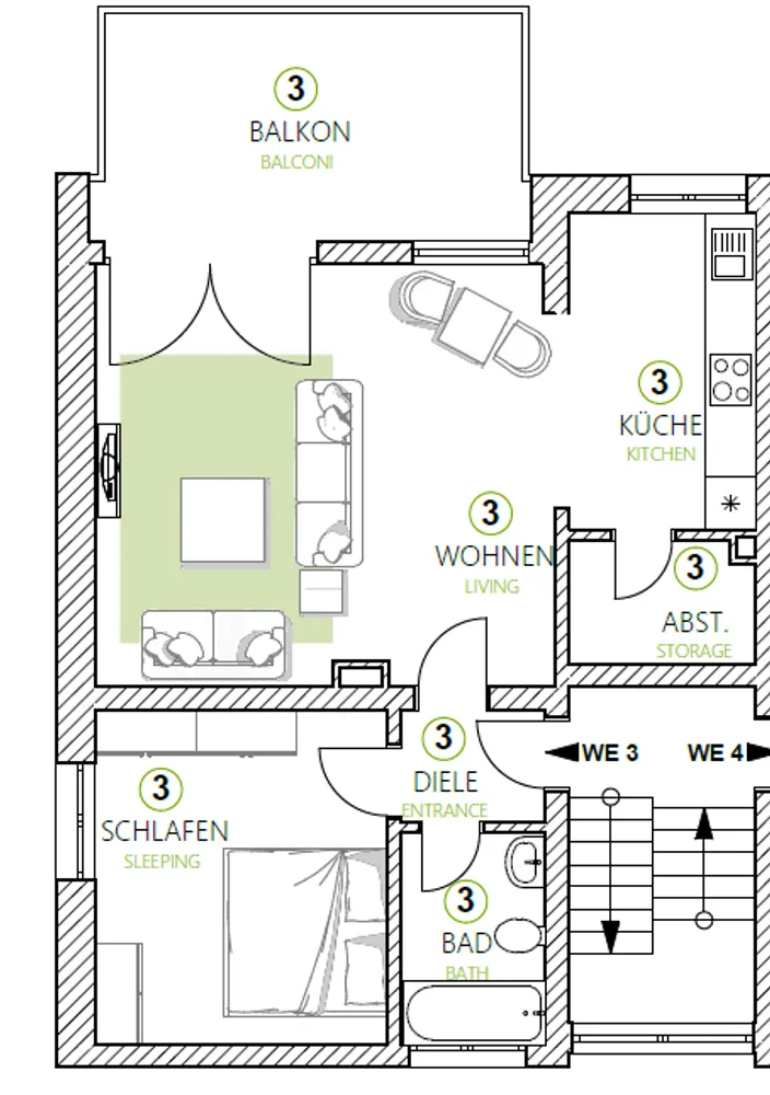3 Zimmer Wohnung mit 67 m² in Gelsenkirchen – Bild 5