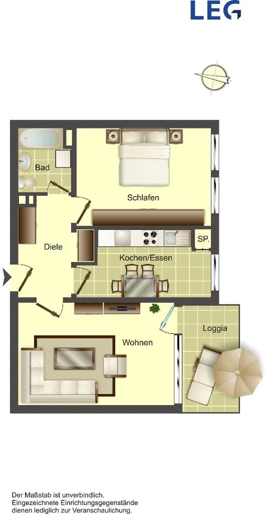 2 Zimmer Wohnung mit 58 m² in Haan – Bild 5