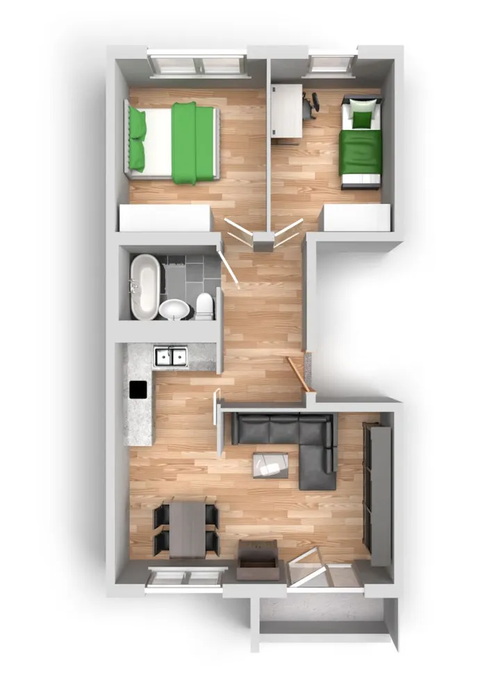 3 Zimmer Wohnung mit 58 m² in Halle (Saale) – Bild 8