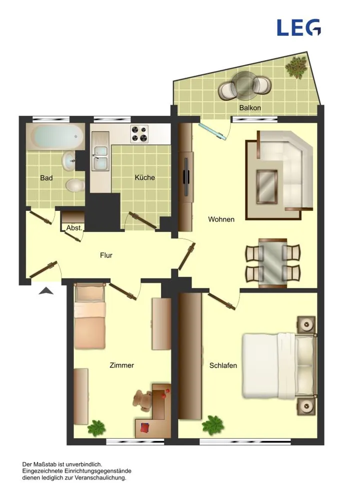 4 Zimmer Wohnung mit 58 m² in Unna – Bild 2