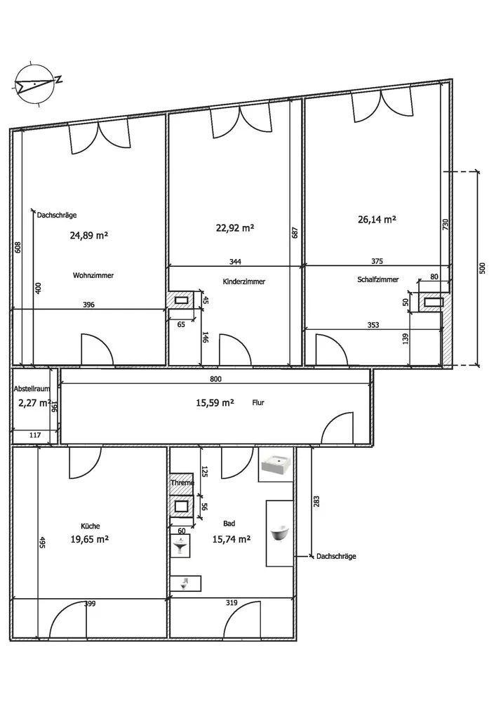 3 Zimmer Wohnung mit 115 m² in Zittau – Bild 2