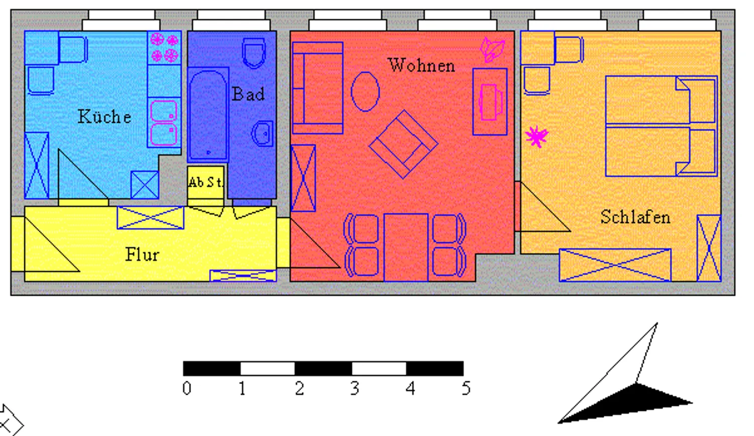 2 Zimmer Wohnung mit 52 m² in Dessau-Roßlau – Bild 3