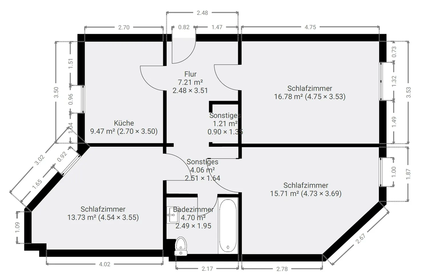 3 Zimmer Wohnung mit 73 m² in Magdeburg – Bild 8