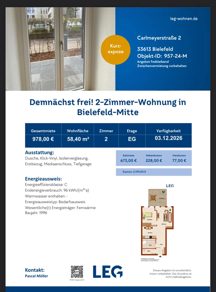 2 Zimmer Wohnung mit 58 m² in Bielefeld – Bild 10