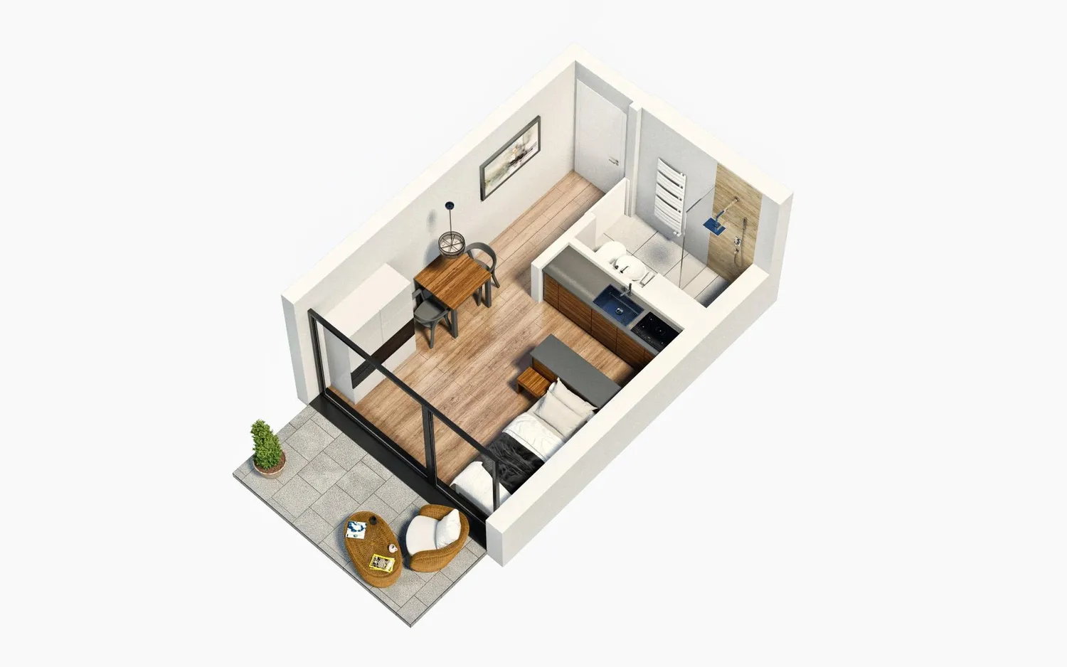 1 Zimmer Wohnung mit 21 m² in Deggendorf – Bild 1