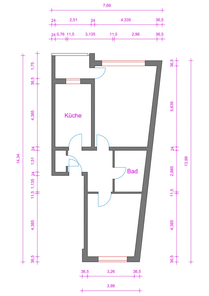 3 Zimmer Wohnung mit 60 m² in Essen – Bild 2