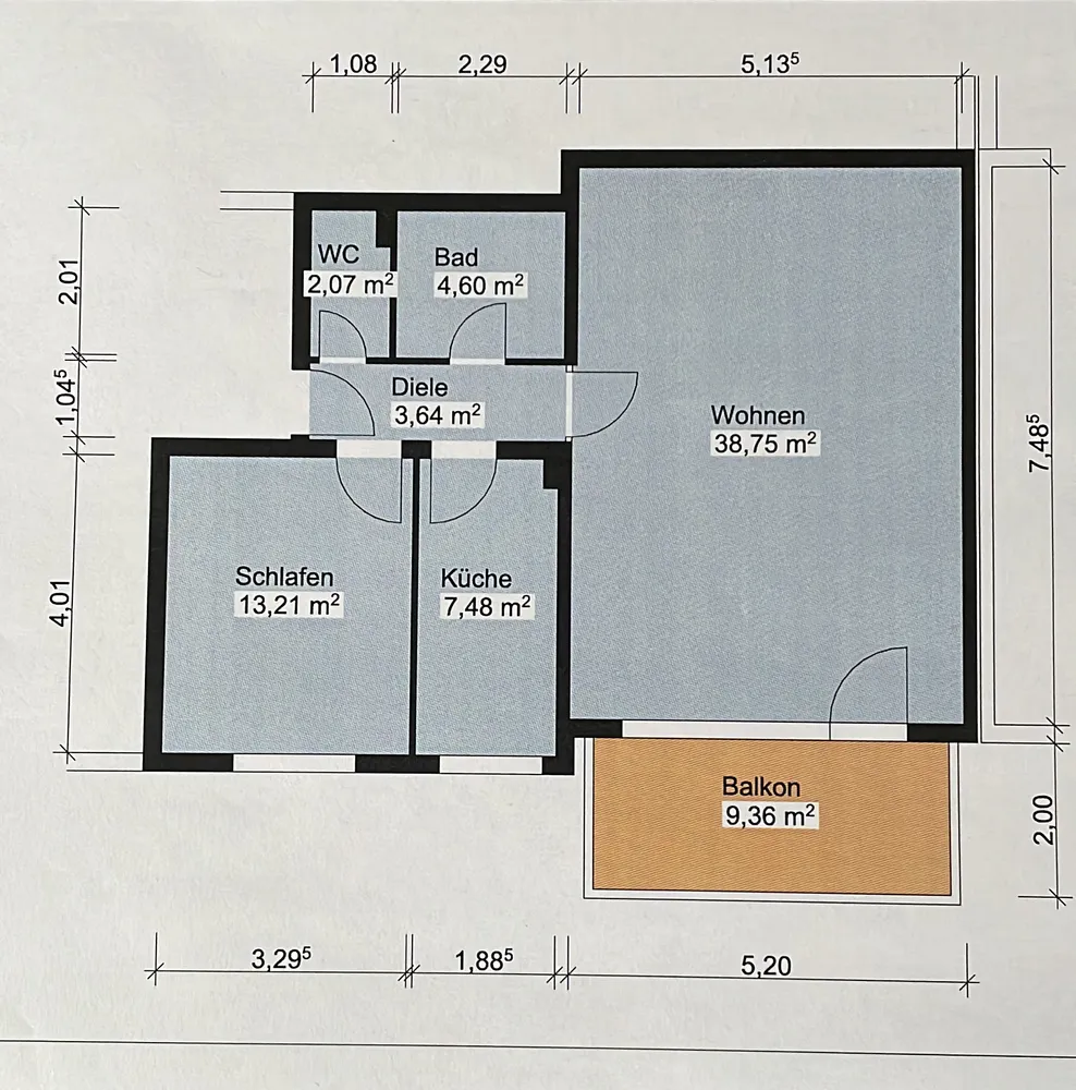 3 Zimmer Wohnung mit 74 m² in Oberhausen – Bild 2