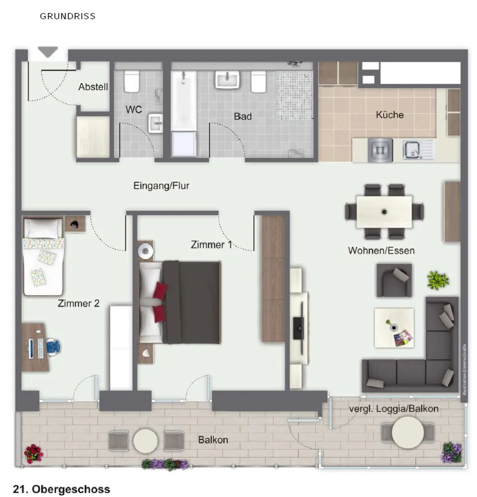 3 Zimmer Wohnung mit 98 m² in Frankfurt am Main – Bild 4