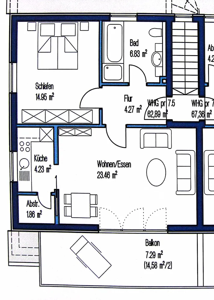 2 Zimmer Wohnung mit 63 m² in Ingolstadt – Bild 2