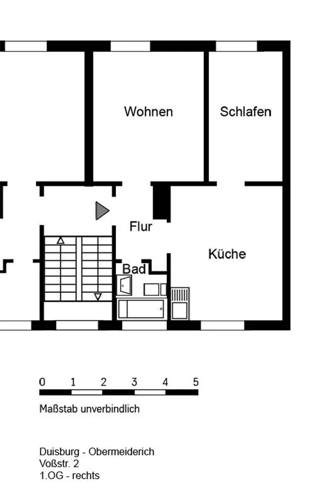 2 Zimmer Wohnung mit 44 m² in Duisburg – Bild 2