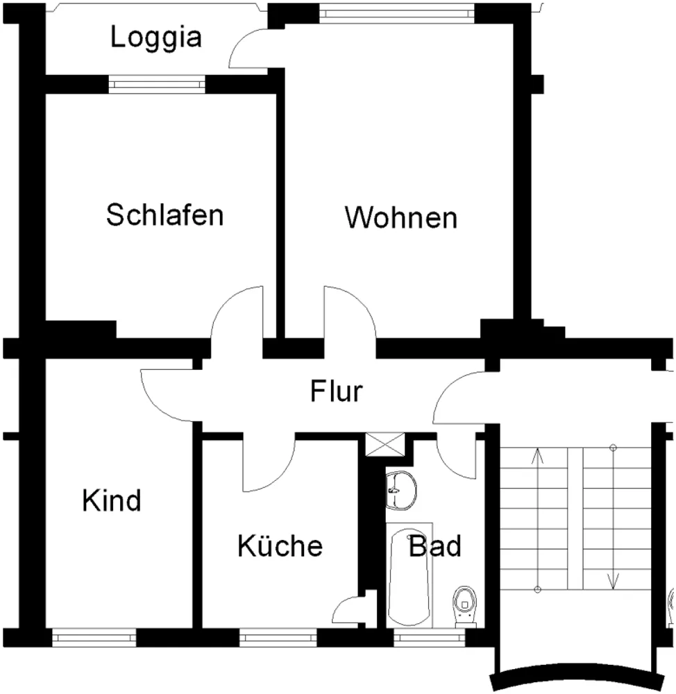 5 Zimmer Wohnung mit 63 m² in Hannover – Bild 2