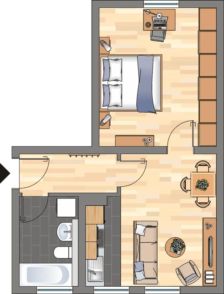 1 Zimmer Wohnung mit 36 m² in Dortmund – Bild 3