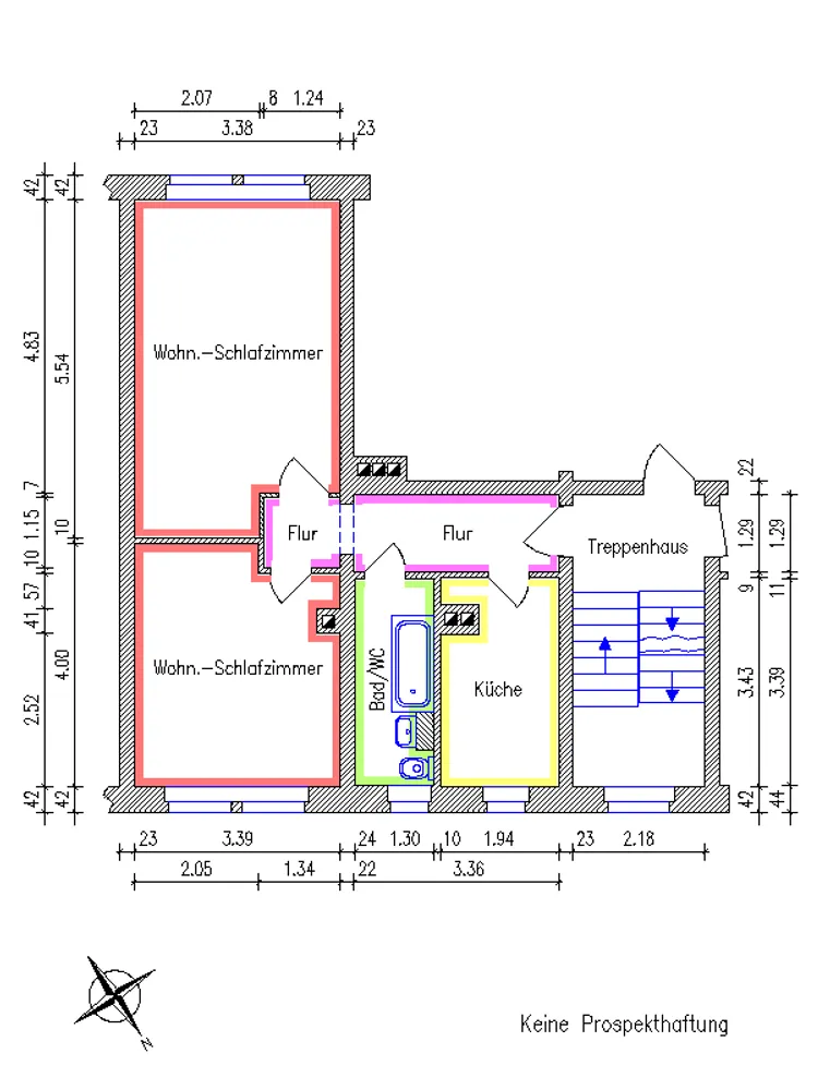 2 room apartment with 47 m² in Chemnitz – Photo 2