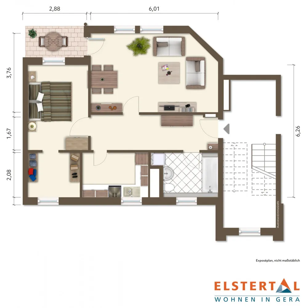 2 Zimmer Wohnung mit 60 m² in Gera – Bild 5