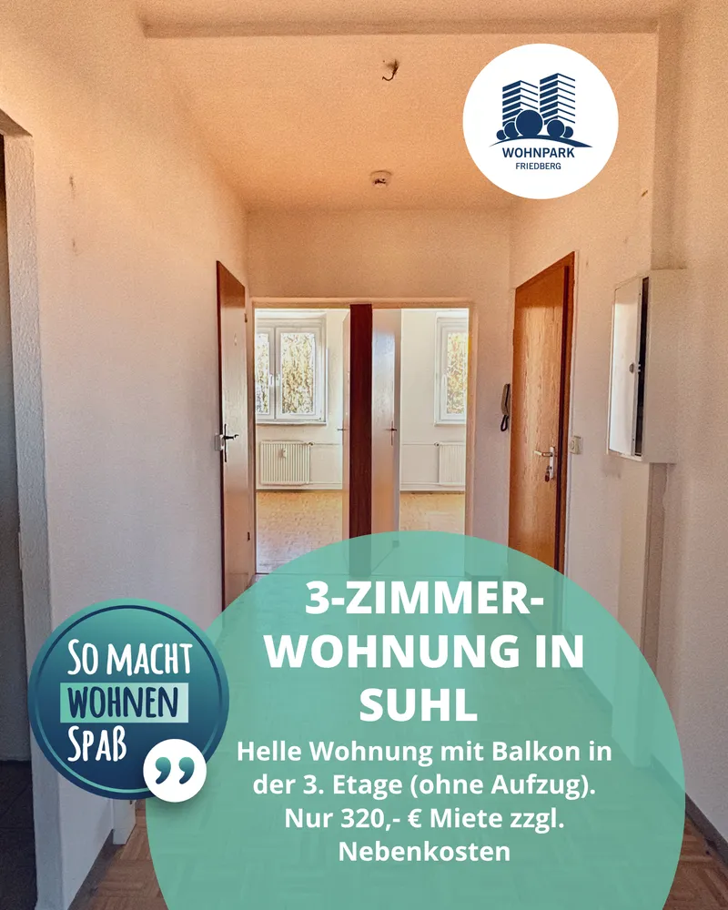 3 Zimmer Wohnung mit 59 m² in Suhl – Bild 1
