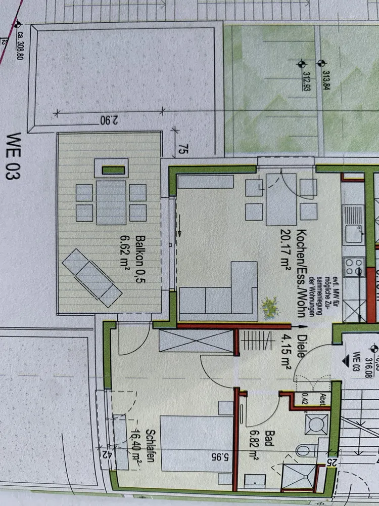 2 Zimmer Wohnung mit 55 m² in Freiburg im Breisgau – Bild 2