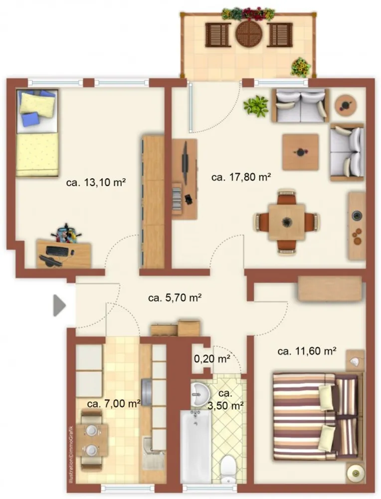 3 room apartment with 62 m² in Zeitz – Photo 7