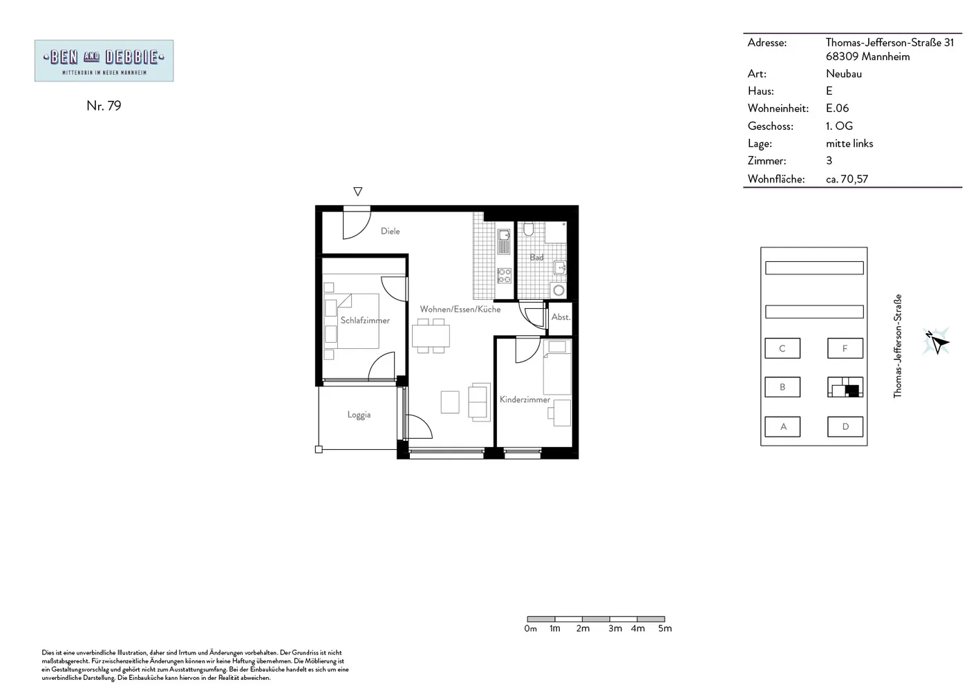 3 room apartment with 71 m² in Mannheim – Photo 10
