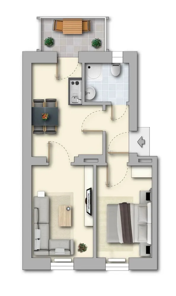 2 Zimmer Wohnung mit 47 m² in Magdeburg – Bild 11