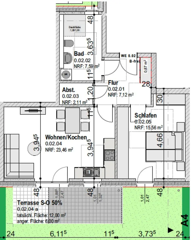 2 Zimmer Wohnung mit 64 m² in Neumünster – Bild 6